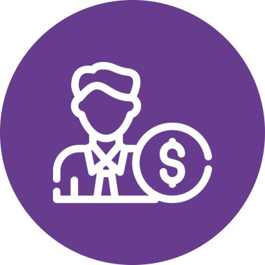 Para ve finans simgesinin vektör illüstrasyonu