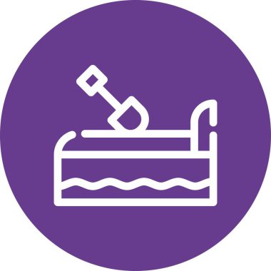 Benzersiz bilardo merdiveni çizgisi vektör simgesi