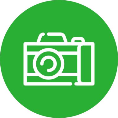 Kamera simgesinin vektör illüstrasyonu