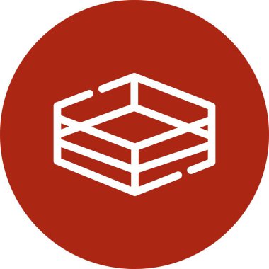 vektör kutuları simgesi, basit vektör illüstrasyonu