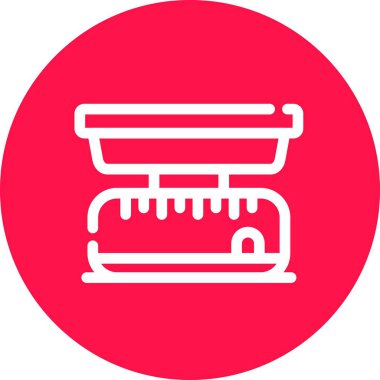 Dikiş makinesi simgesi. Beyaz arkaplanda izole edilmiş web tasarımı için dikiş makinesi vektör simgesi çizimi