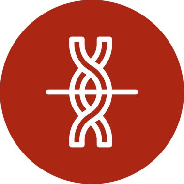 Benzersiz DNA vektör çizgisi simgesi