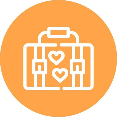 Vektör çantası düz biçim simgesi