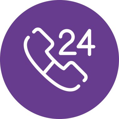 Çağrı merkezi glyph daire simgesi tasarımı