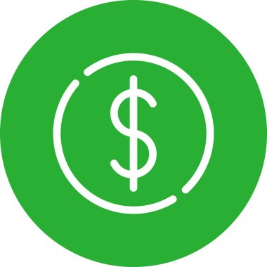 Para işareti simge vektör çizim