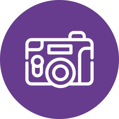 Tek kullanımlık Kamera Ağı simgesi, vektör illüstrasyonu