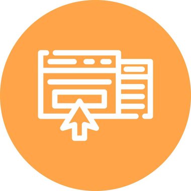 güzel tarayıcı pencere vektör simgesi