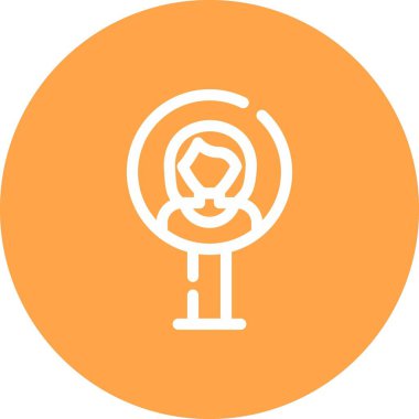 eşsiz konum vektör çizgisi simgesi