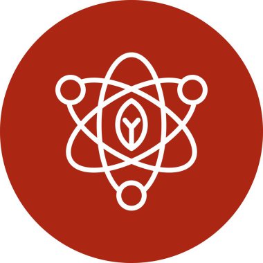 Eşsiz Atom Vektörü Kabartma Simgesi