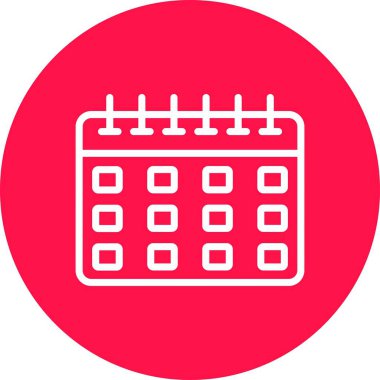 Kişisel ve ticari kullanım için takvim vektör illüstrasyon simgesi simgesi çizimi..