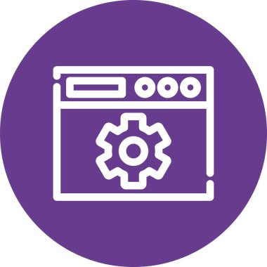 vektör ayarı simgesi, basit web illüstrasyonu