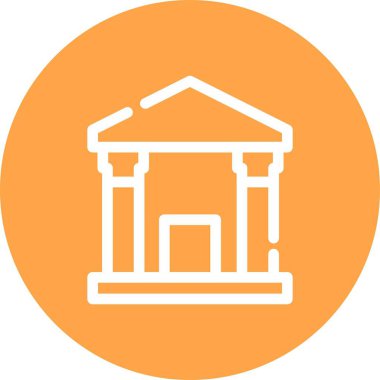 güzel kütüphane vektör çizgisi simgesi