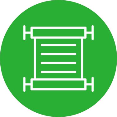 Kağıt yaprağının yeşil simgesinin vektör çizimi