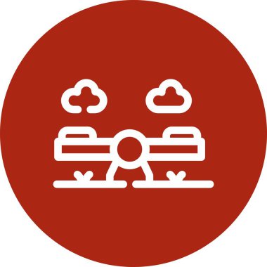 güzel bulut ve kar kabartma vektör simgesi