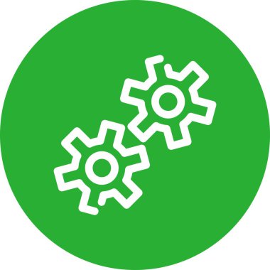 Dişliler. Web simgesi basit tasarım