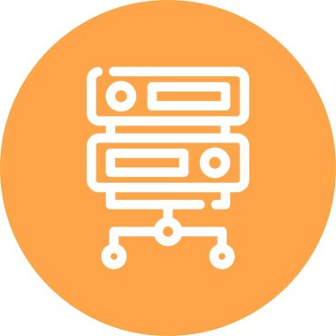 güzel Cpu simgesi vektör illüstrasyonu