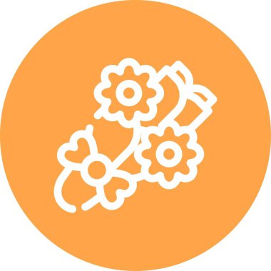 Vektör Çiçeği Simgesi illüstrasyonu