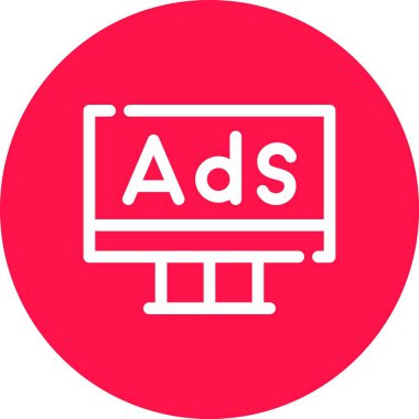 reklam pazarlama simgesi ana hatları biçiminde