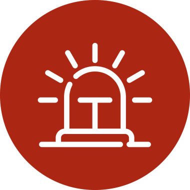 Kırmızı lamba simgesinin vektör çizimi