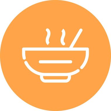 vektör sıcak yemek ico