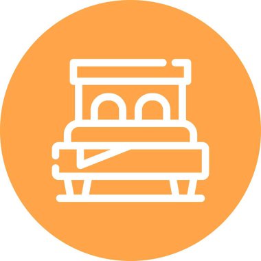 Güzel Yatak Hattı Vektör Simgesi