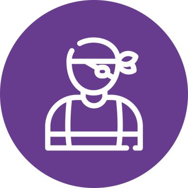 Gözlüklü ve gözlüklü kız, web simgesi, basit vektör illüstrasyonu,