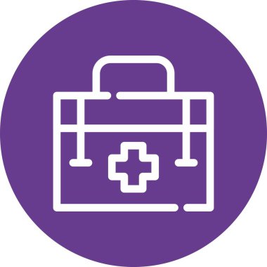 İlk Yardım Kit web simgesi, vektör illüstrasyonu
