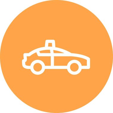 vektör taksi düz biçim simgesi