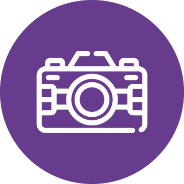 Güzel Kamera Kabartma Vektör Simgesi