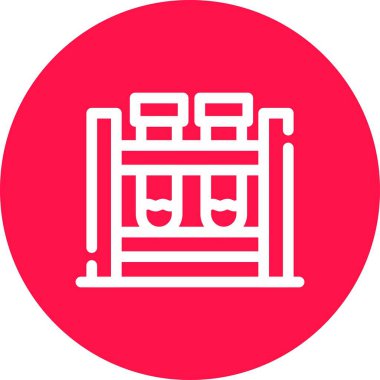 Bir bina simgesinin vektör illüstrasyonu