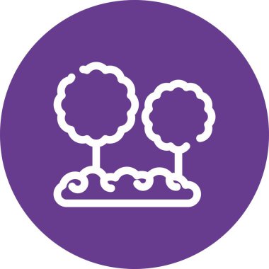 Benzersiz ağaç vektör çizgisi simgesi