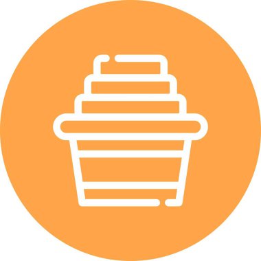 Eşsiz cupcake vektör simgesi