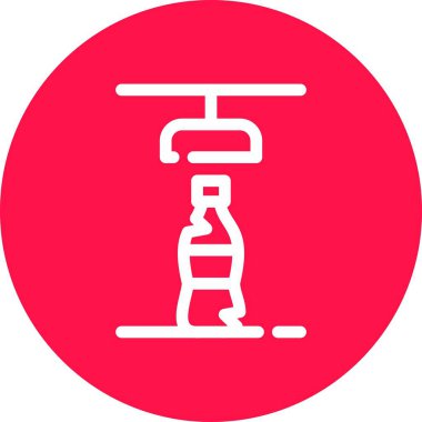 Bir ipin kırmızı simgesinin vektör çizimi