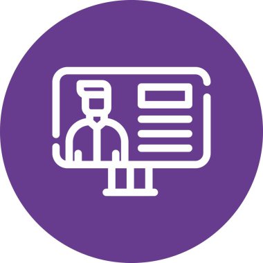 vektör lcd simgesi illüstrasyonu