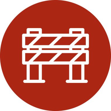 bariyer simgesi. Web için bariyer vektör simgelerinin özet çizimi