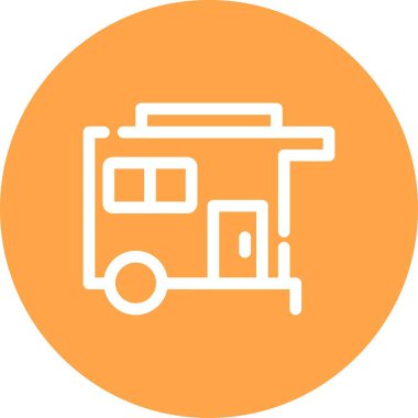 Kamp simgesinin vektör illüstrasyonu