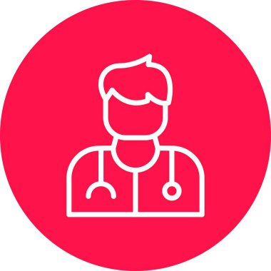 Stetoskop simgesinin vektör çizimi