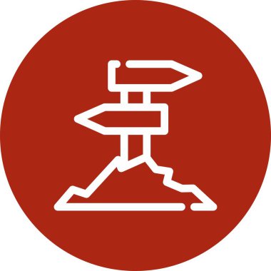 Yol işaretinin vektör illüstrasyonu