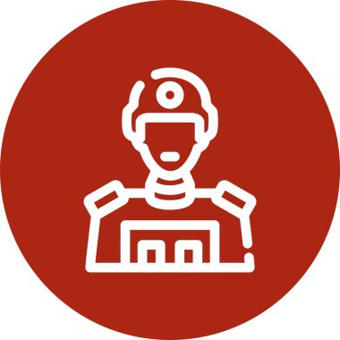 Güzel doktor vektör satırı simgesi