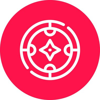 Modern pusula simgesinin vektör çizimi