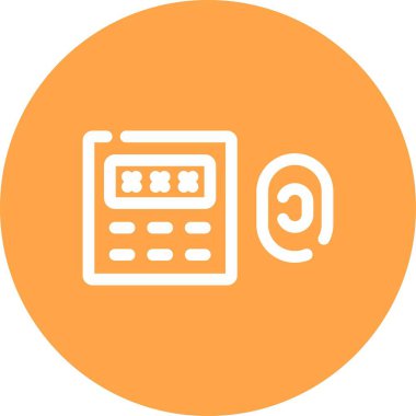 Güzel Hesap Makinesi Glyph Vektör Simgesi