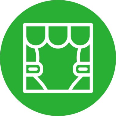 futbol alanı ikon vektör illüstrasyonu