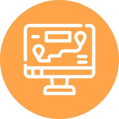 vektör lcd simgesi illüstrasyonu