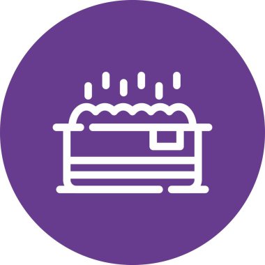 Güzel Pasta Çizgisi Vektör Simgesi