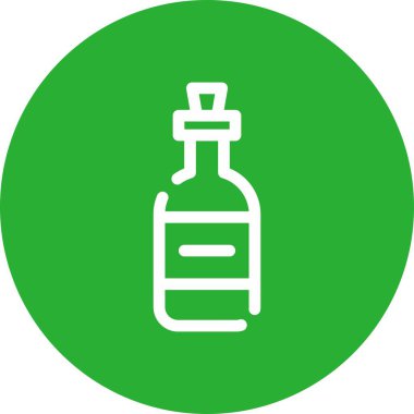 Sıvı vektör çizgisi simgesine sahip eşsiz şişe