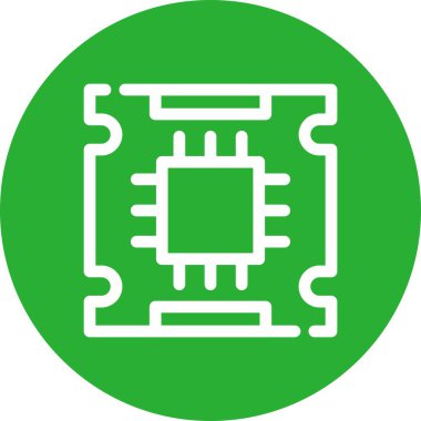 Çip simgesi vektör illüstrasyonu