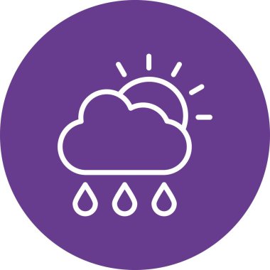 vektör yağmur simgesi çizimi