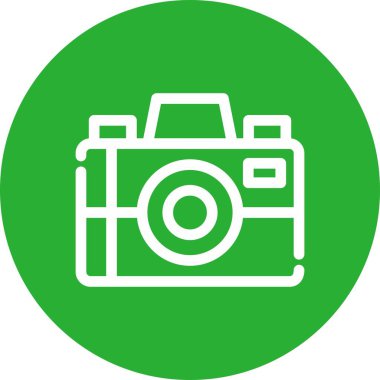 Bir kamera simgesinin vektör illüstrasyonu