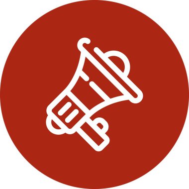 Benzersiz megafon vektör çizgisi simgesi