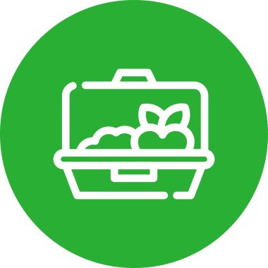 Kutu. Web simgesi basit illüstrasyon